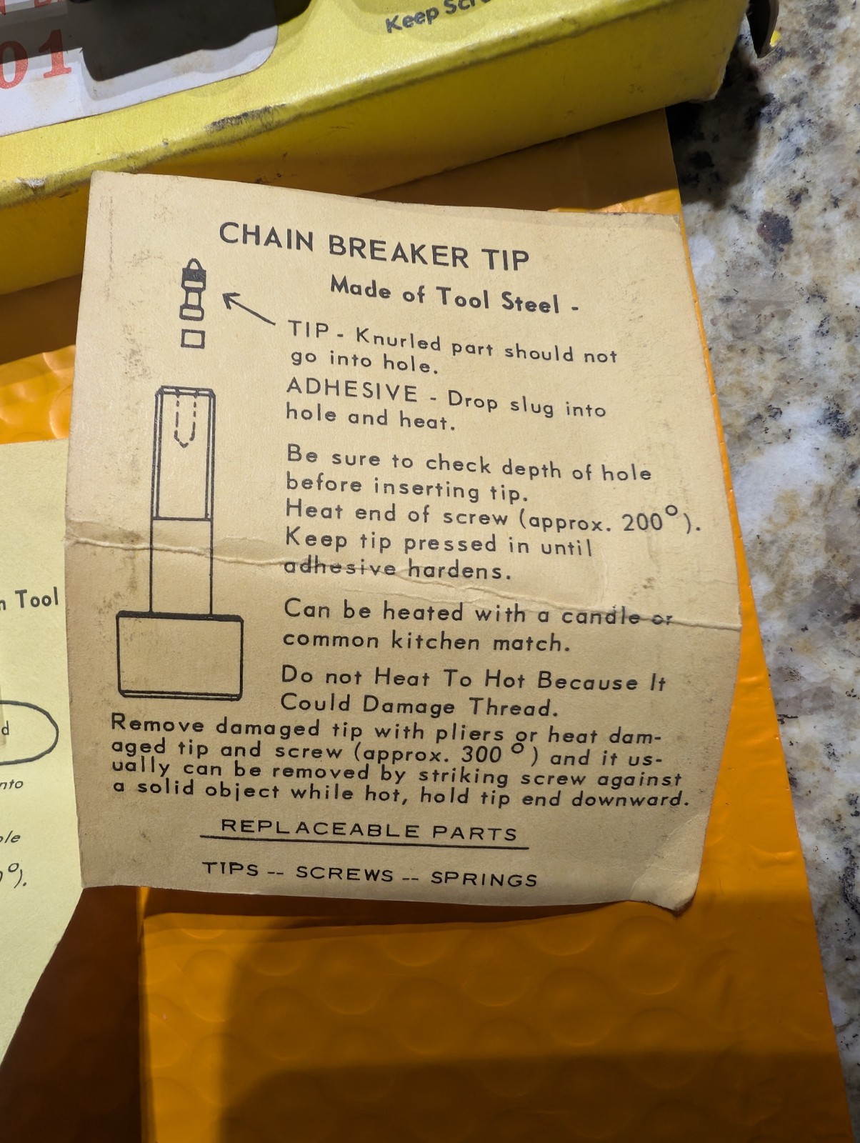 HKK CB 01 ANSI #25-#60 Roller #1 Chain Link Breaker CB01 CB-01 w/2 New Tips USA
