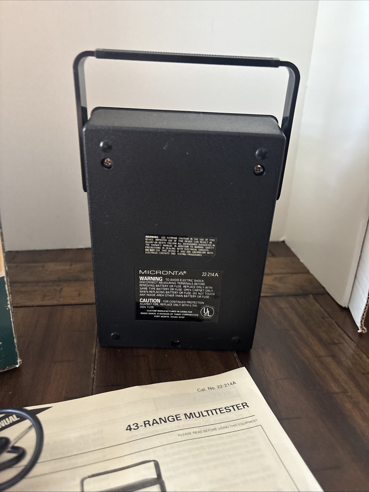 1990 Multitester Micronta 43-Range Volts/Amps Range Doubler No. 22-214 w/Box