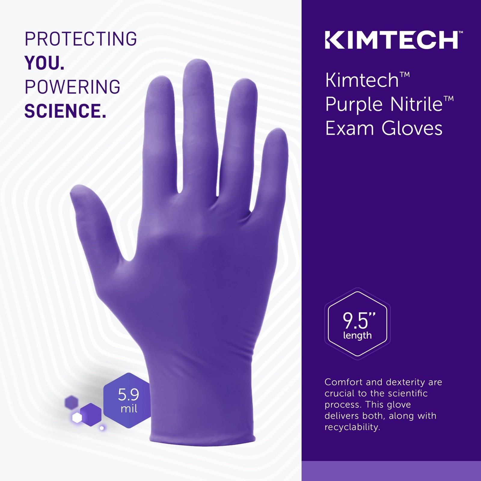 ® Safeskin Purple Nitrile Exam Gloves, Medium, Purple, Of 100