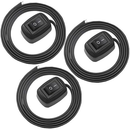 3Pcs Paste Type Switch Rocker Switch ON/Off Surface Mount DC 12V Push Button Swi