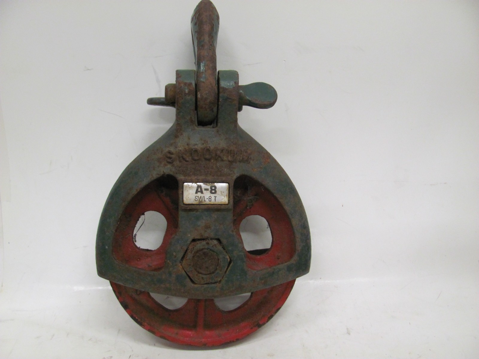 SKOOKUM 8″ A-8 CABLE SNATCH LOGGING RIGGING BLOCK USED EXCELLENT SHAPE 8 TON