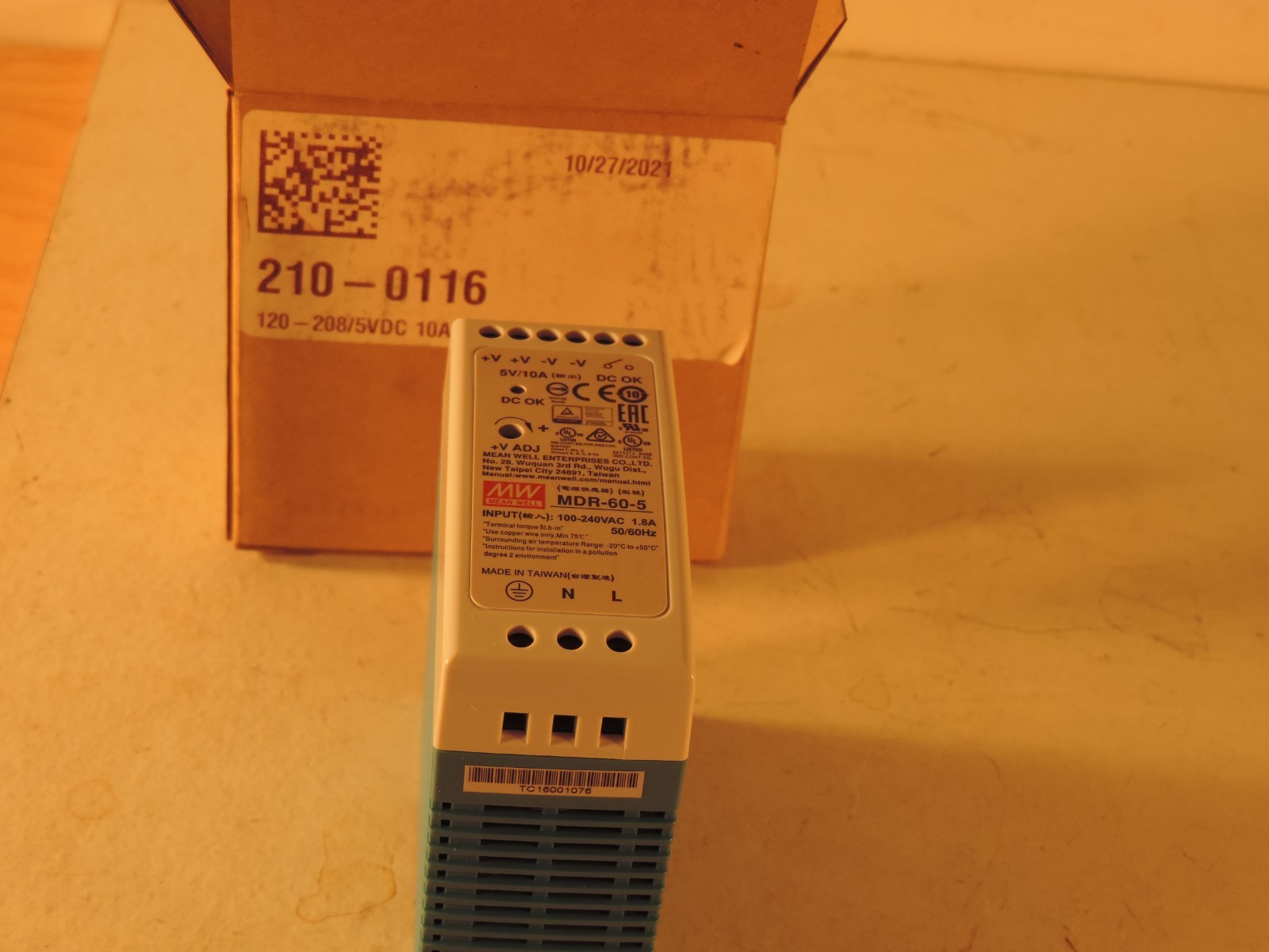 MEAN WELL MDR-60-5 5V 10A Power Supply
