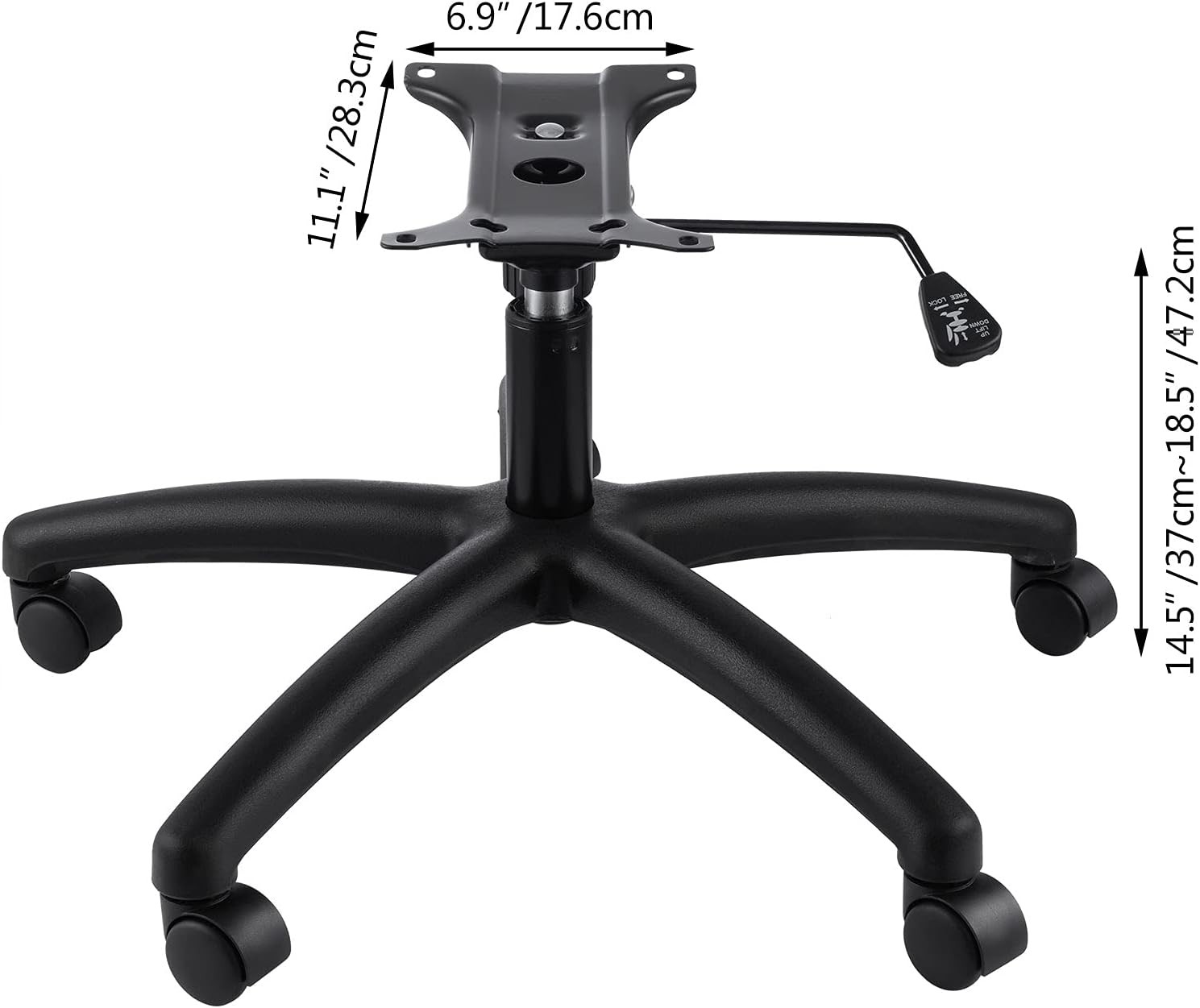 28 Inch Office Chair Base Replacement 350 Pounds Heavy Duty Swivel Chair Base