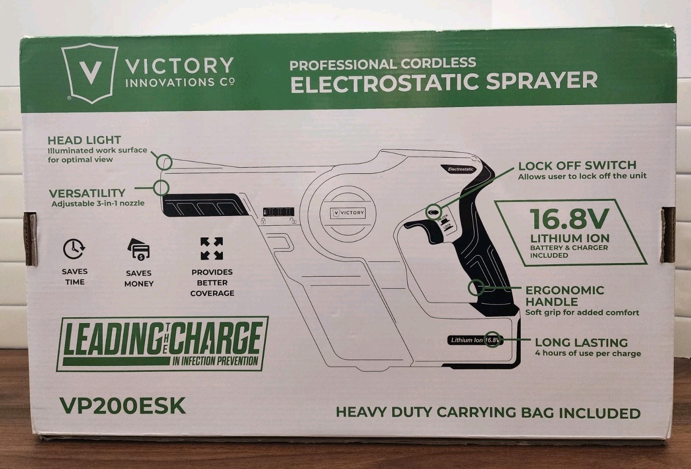 Victory Innovations VP200ESK Cordless Electrostatic Sprayer Kit Handheld NEW