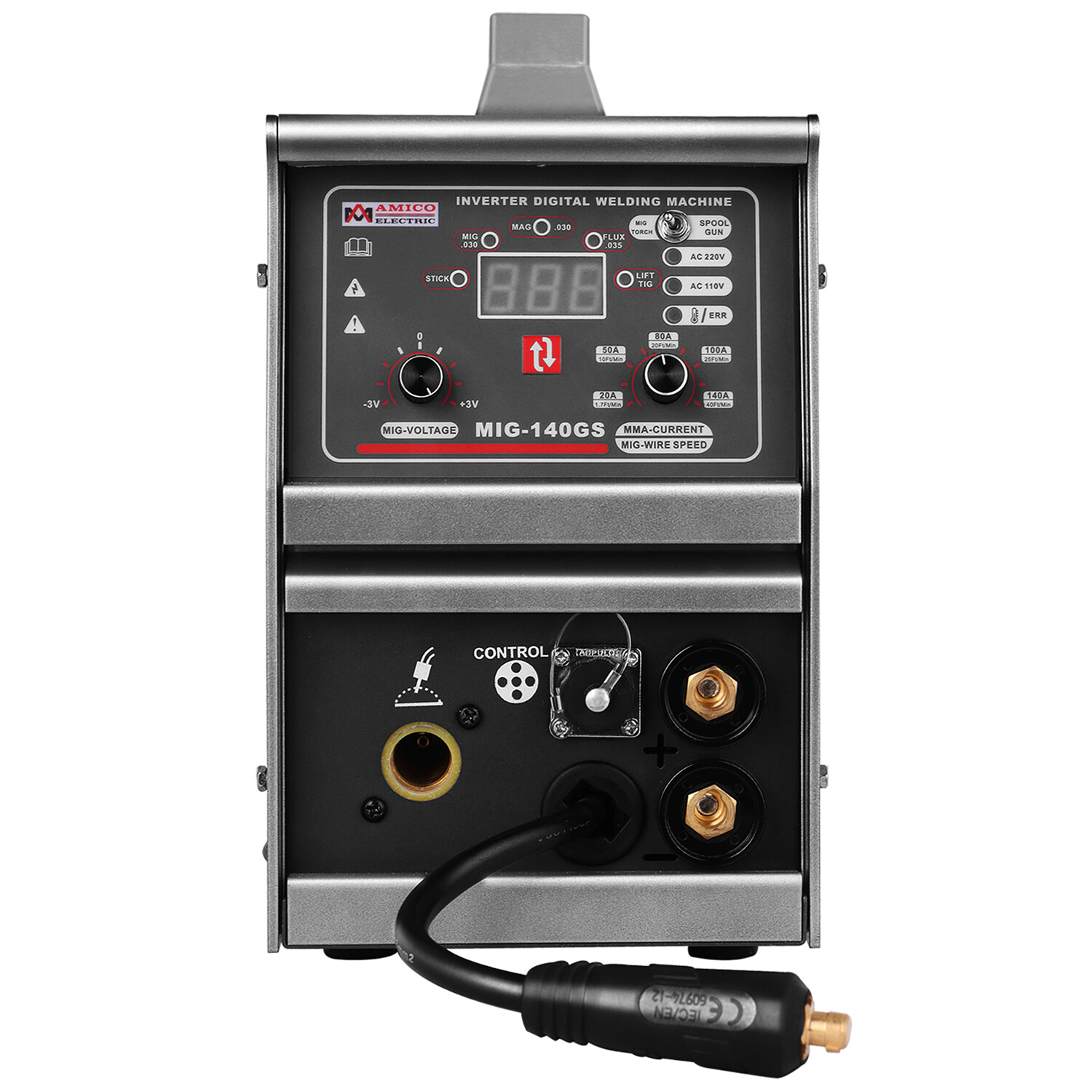 Amico MIG-140GS, 140 Amp MIG MAG TIG Stick Arc 5-in-1 Welder, 100% Duty Cycle.