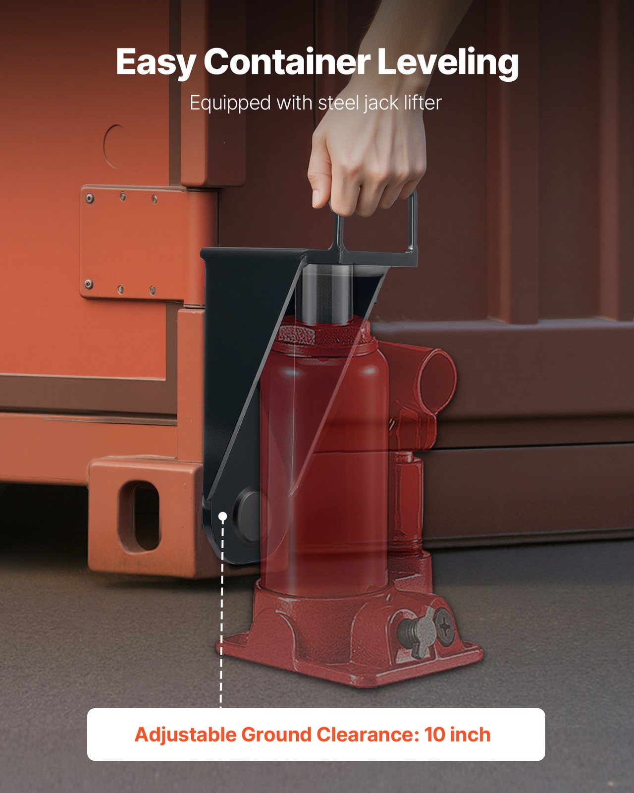 VEVOR 2-Pack Shipping Container Jack Lug with Handle Storage Leveler Booster