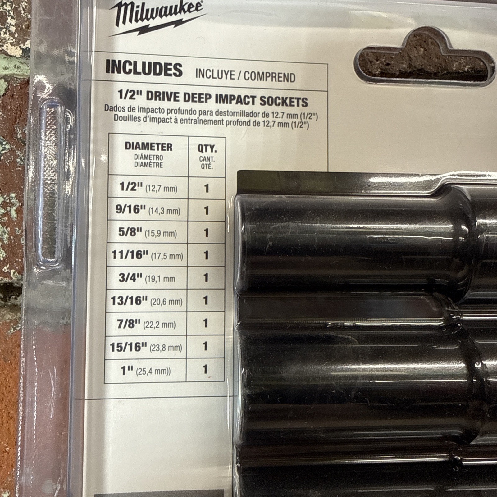 Milwaukee 49-66-7022 9PC SHOCKWAVE Impact Duty™ 1/2″ Drive SAE Deep Socket Set