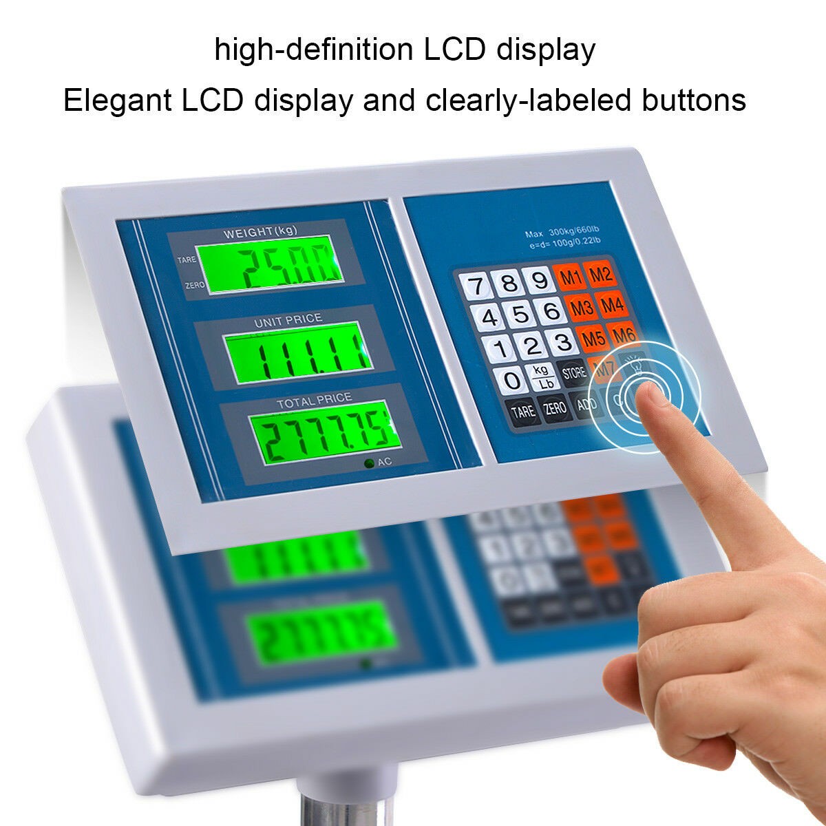 660lbs Weight Computing Digital Floor Platform Scale Postal Shipping Mailing