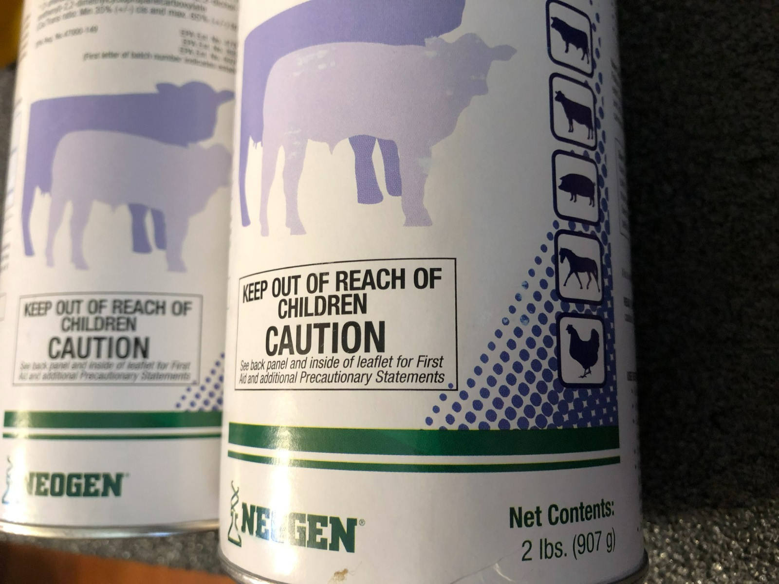 2 pcs. NEOGEN Prozap Insectrin Dust Livestock Dust total 4 LBS.