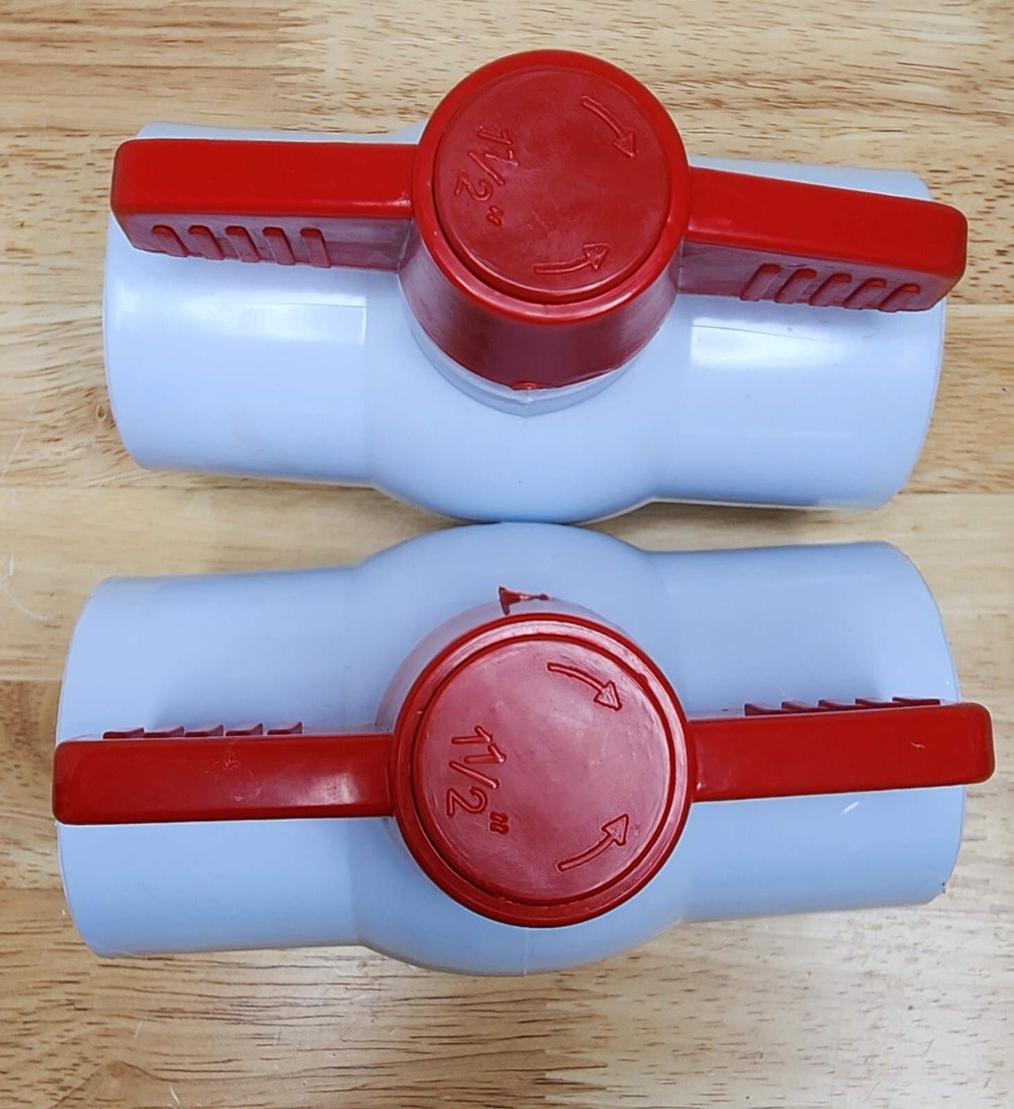 1-1/2″ ID Ball Valve, 2 Pack PVC Socket Type Shut-off Valve