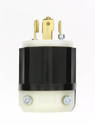 Leviton 2811 30 Amp, 120/208 Volt 3PY, NEMA L21-30P, 4P, 5W, Black-White