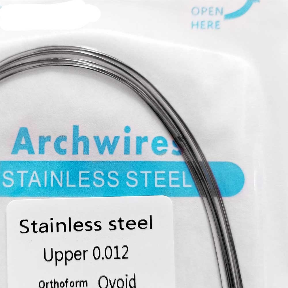 Dental Orthodontic Stainless Steel Round Arch Wire Ovoid Form 50 packs