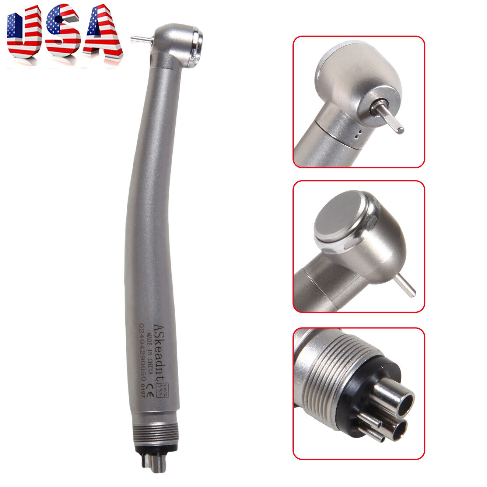 10x Dental High Speed Handpiece Push Button 4 Holes Fit NSK PANA MAX ADA4 USA