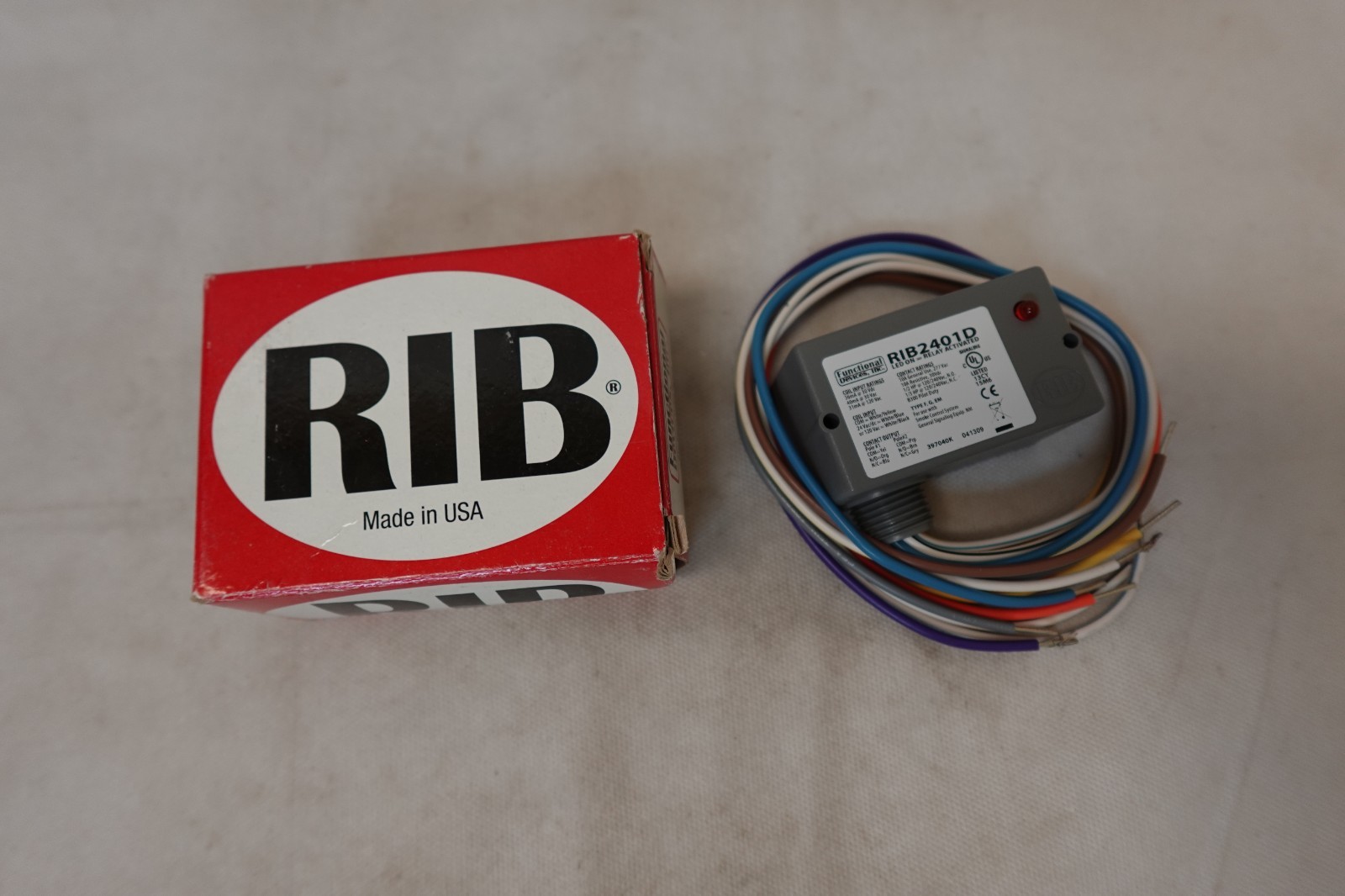 RIB Functional Devices RIB2401D Enclosed Pilot Relay 10A DPDT 24V 120V Coil