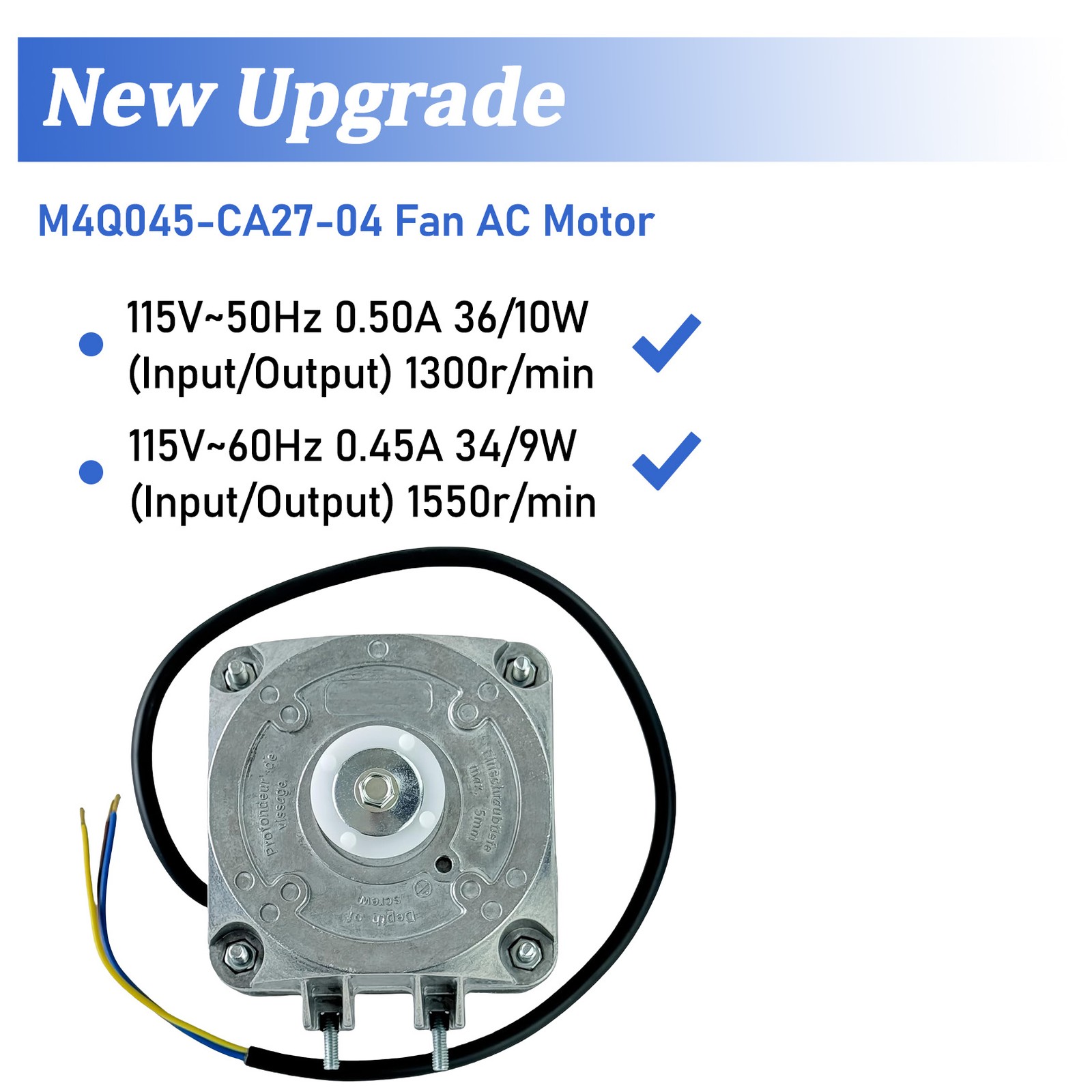 For Ebm-Papst M4Q045-CA27-04 Freezer Condenser Fan Motor, 115V AC Fan Motor Comp