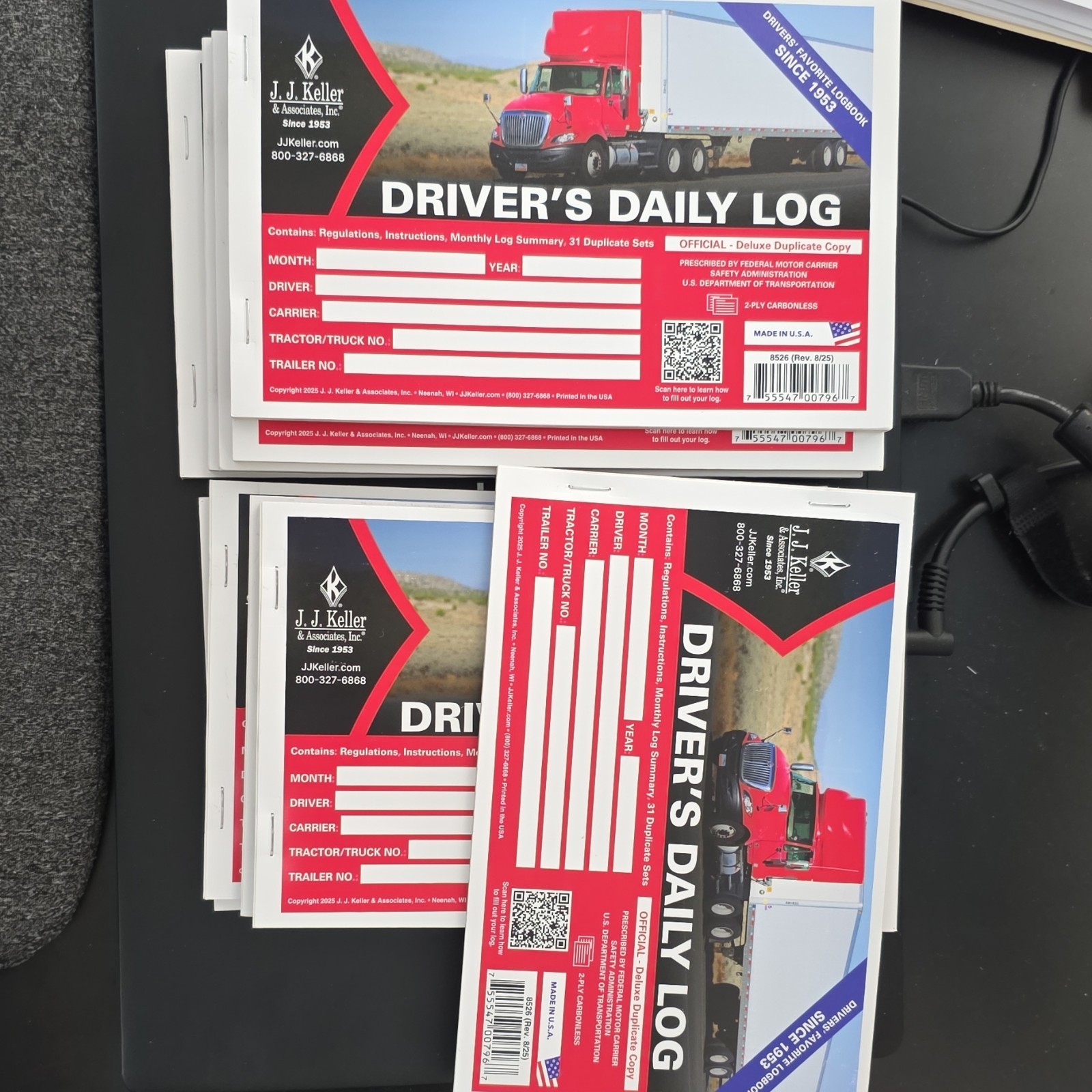 J. J. Keller Driver’s Daily Log Book Duplicate Sets, Qty 10 Model/MPN 8526