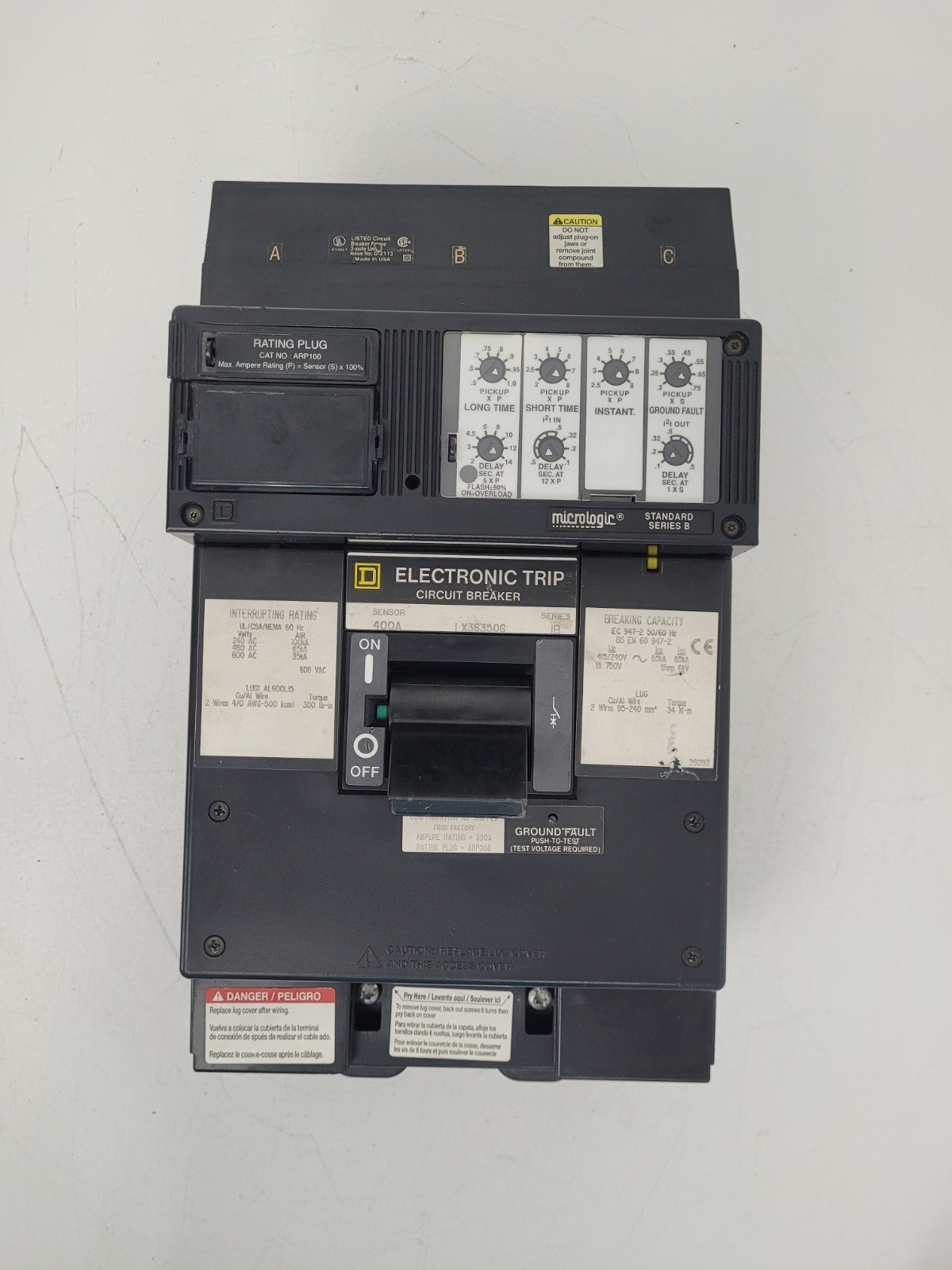 LX36400G Square D 400A 600V Electronic Trip Circuit Breaker – Next Day Option