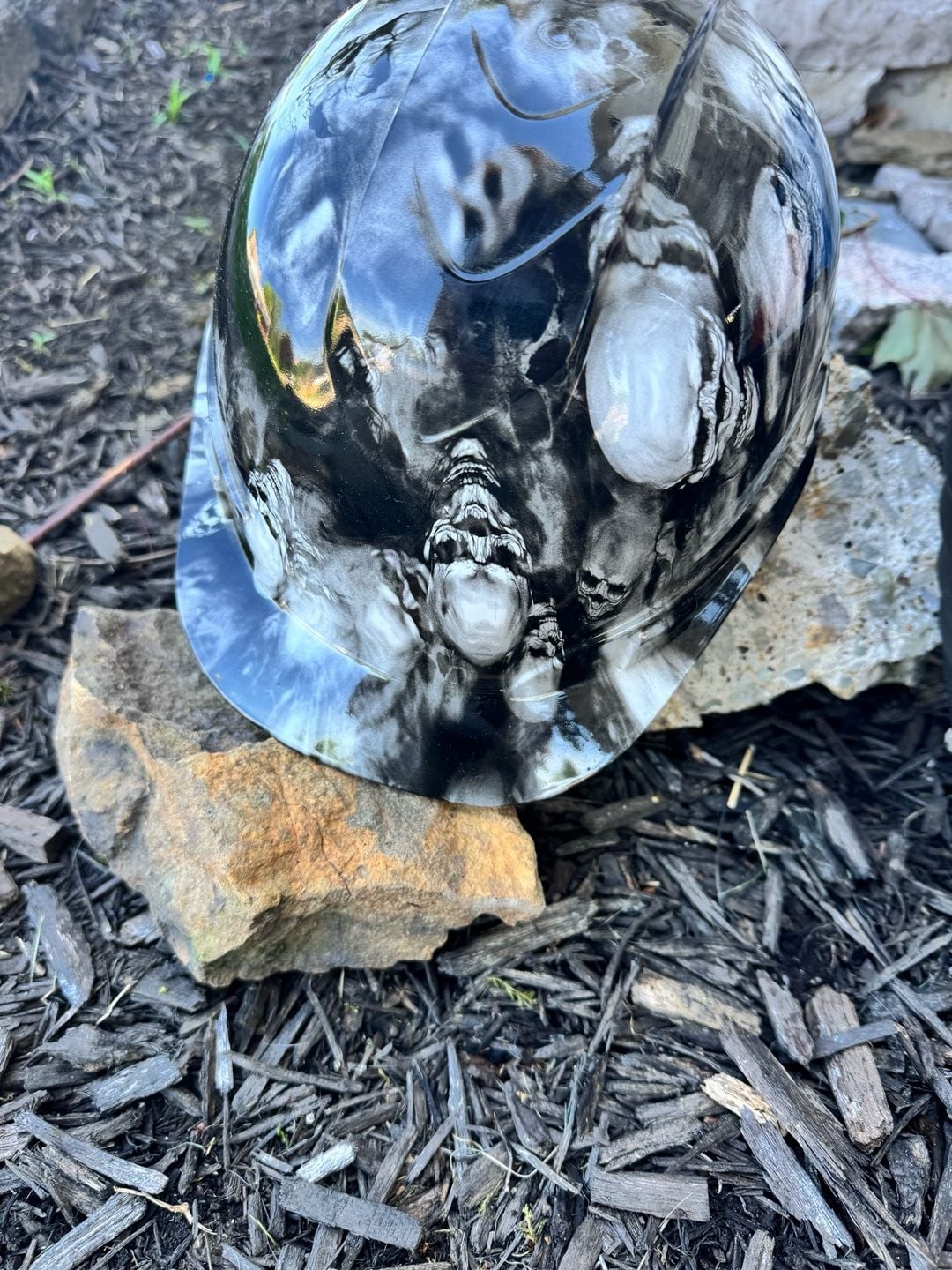 Pyramex Skull Pattern Hydro-Dipped Hard Hat shell only