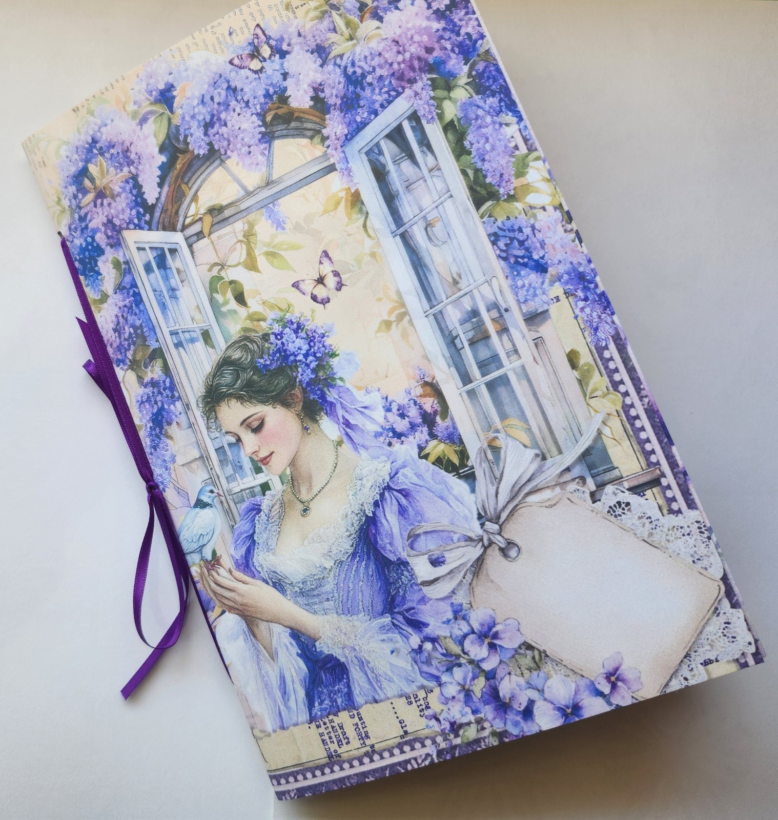 Junk Journal Blank Booklet «LAVENDER DREAMS» Vintage Purples 40pgs