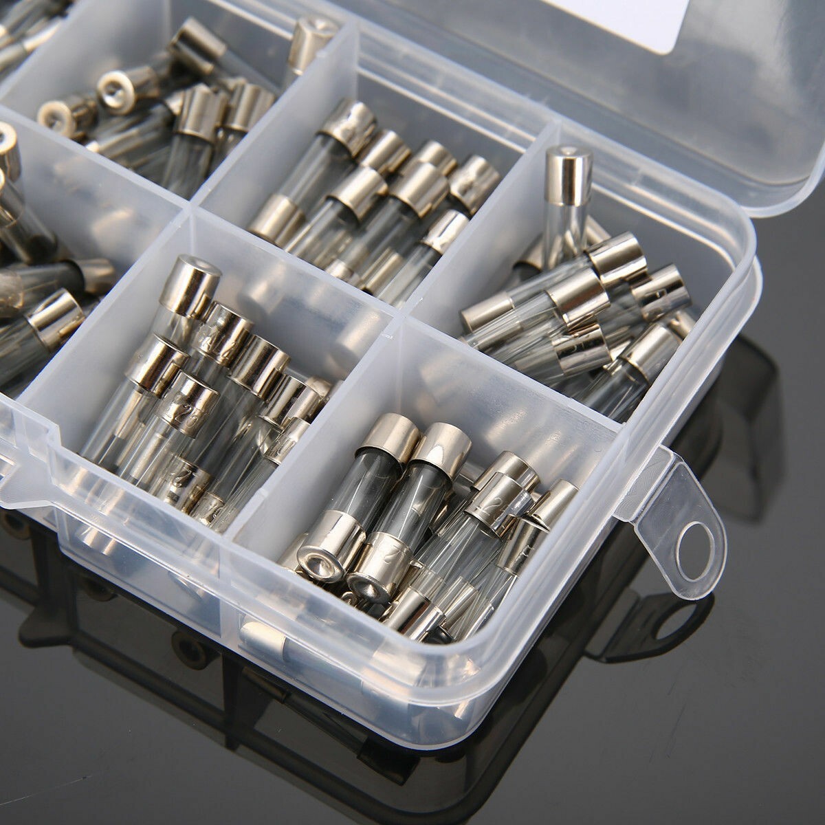 100Pcs 5x20mm Quick Blow Glass Tube Fuse Assorted Kits Fast Action Glass Fuses