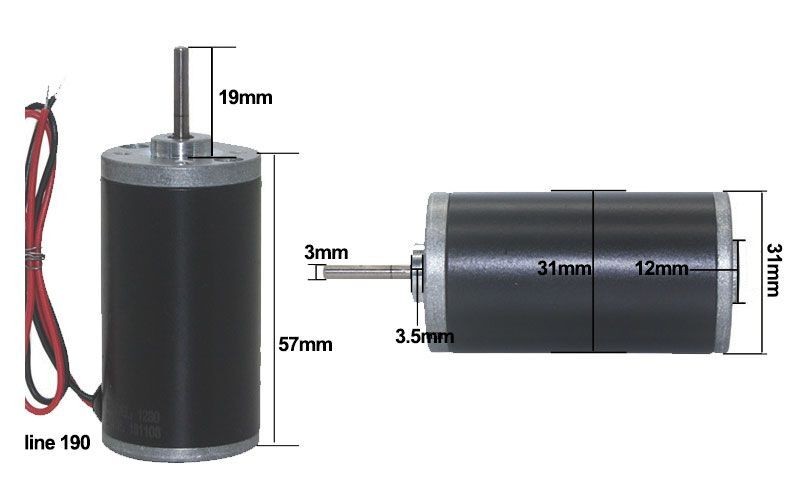 1Pc Permanent Magnet Dc Motor Micro Large Torque Forward And Reverse High Speed