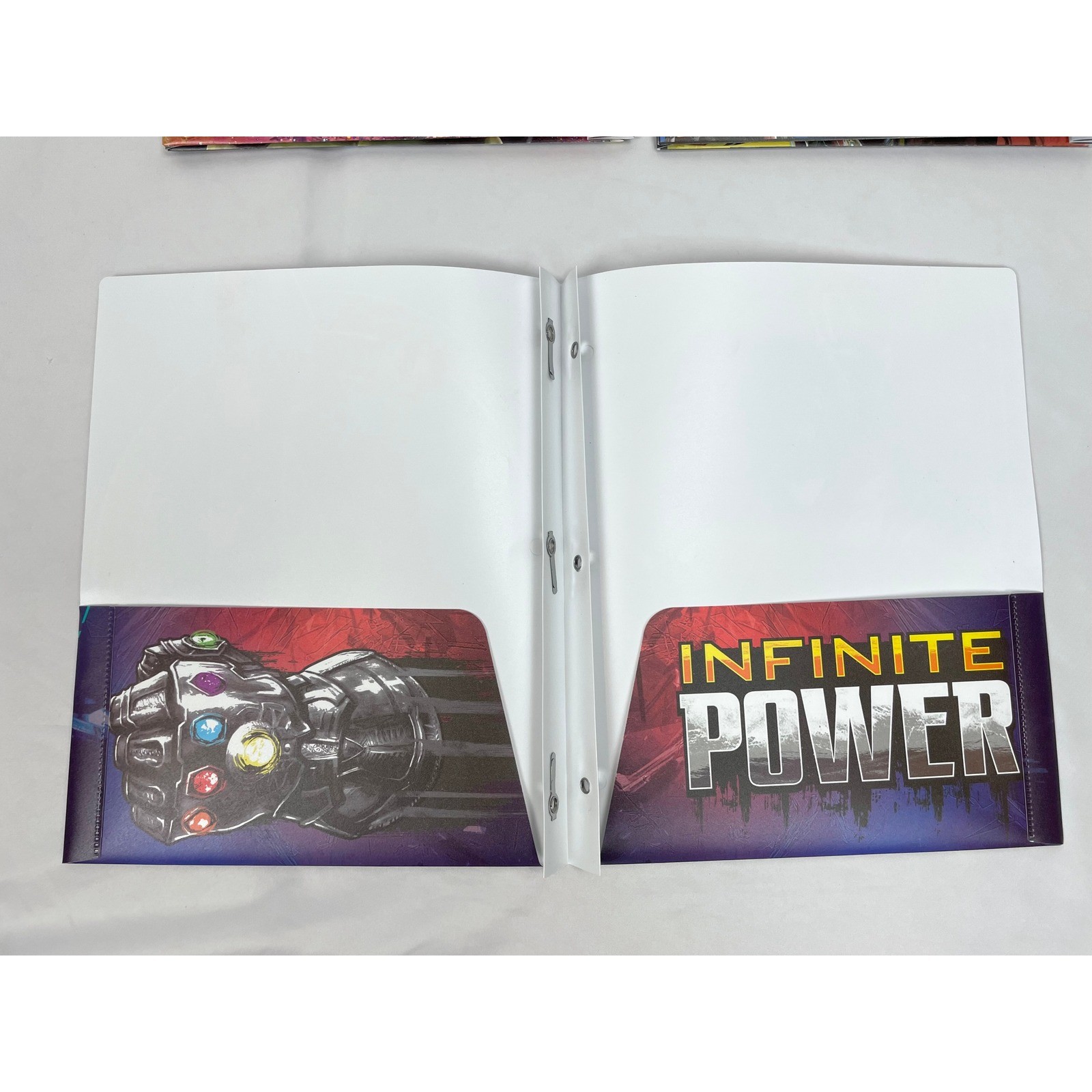 Marvel Avengers Infinity War 3 Prong Poly Folders Set Pockets