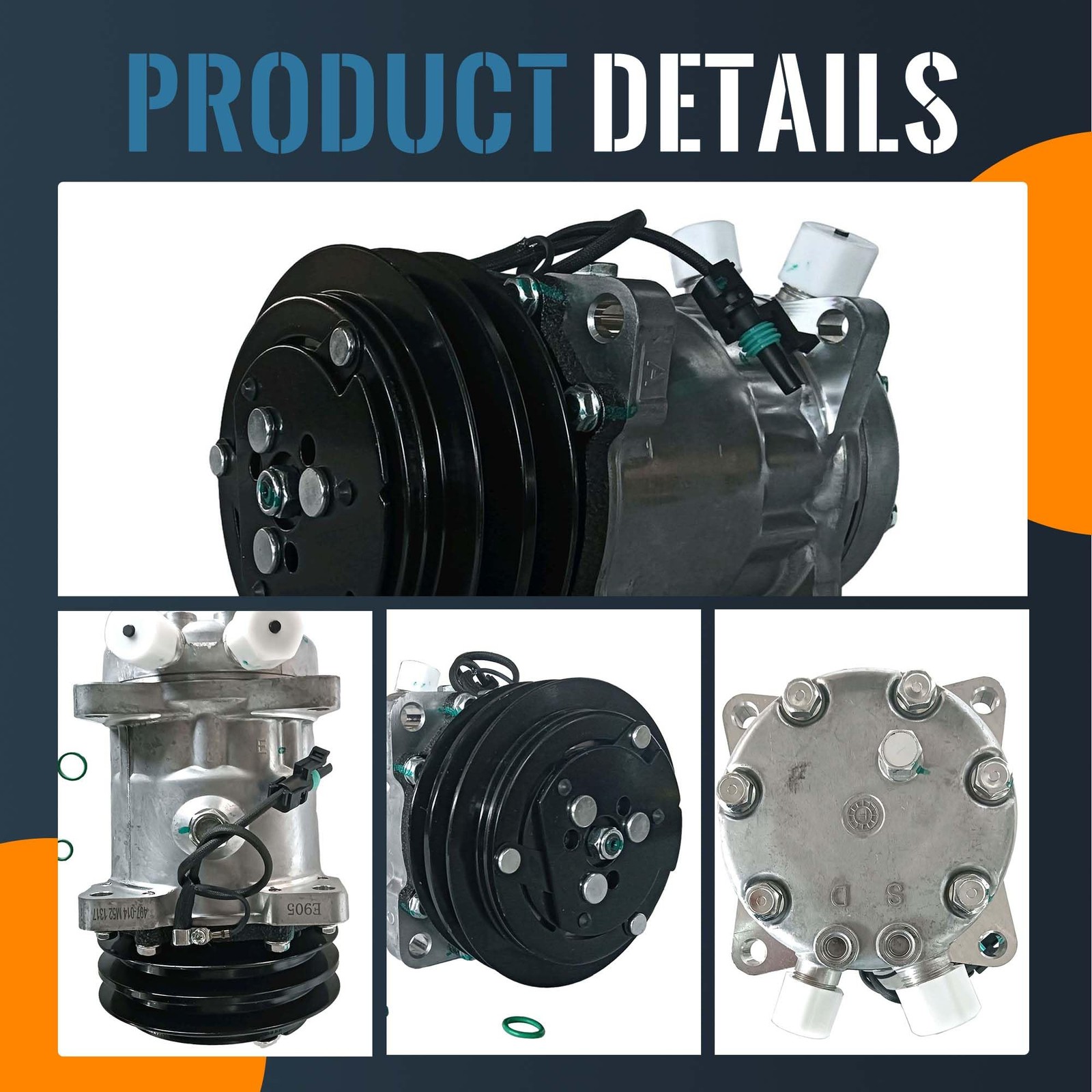 AC Compressor W/Clutch 1803787 2014 2011 Freightliner MCL 1996-1998 Volvo WI