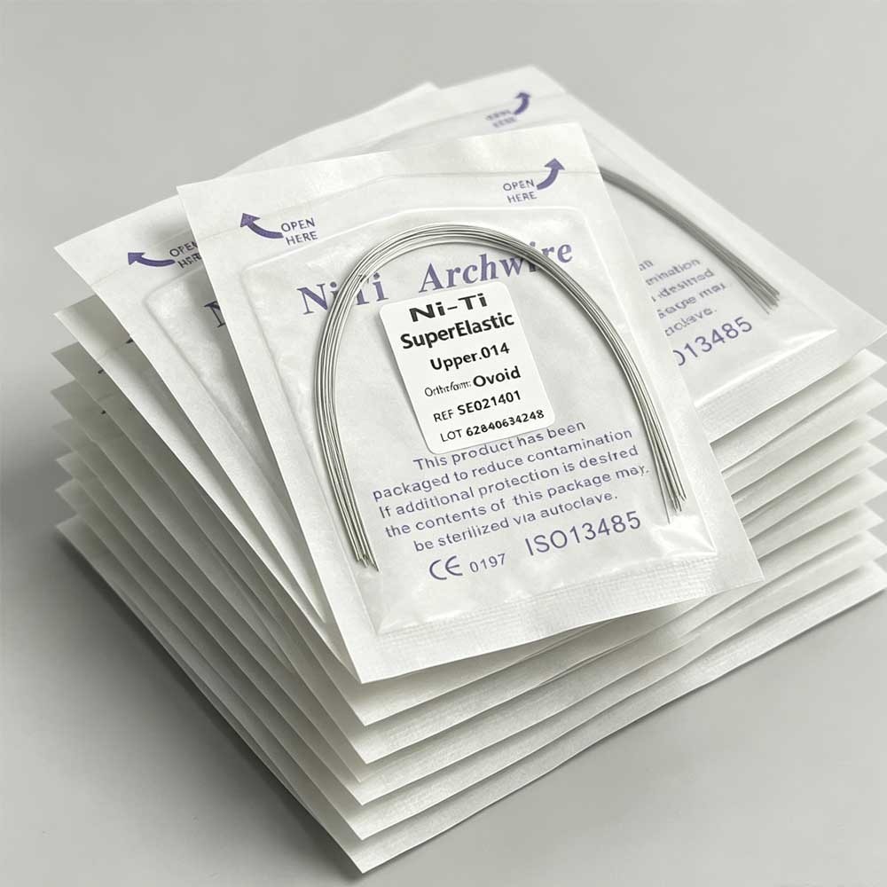 Dental Super Elastic Niti Arch Wire Round Ovoid Form Bracket Braces 10 packs