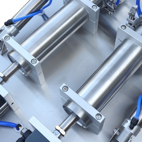 Double Head Liquid Paste Filling Machine Horizontal Pneumatic 50-500ml 800W USA