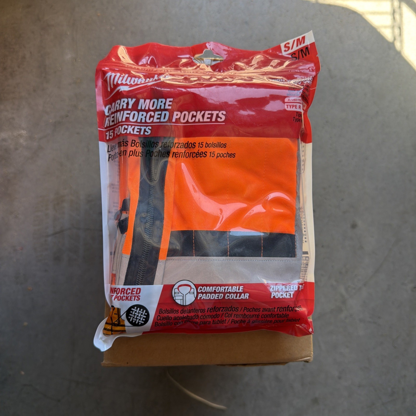 S/M Milwaukee 48-73-5051 High Visibility Orange Performance Safety Vest – New