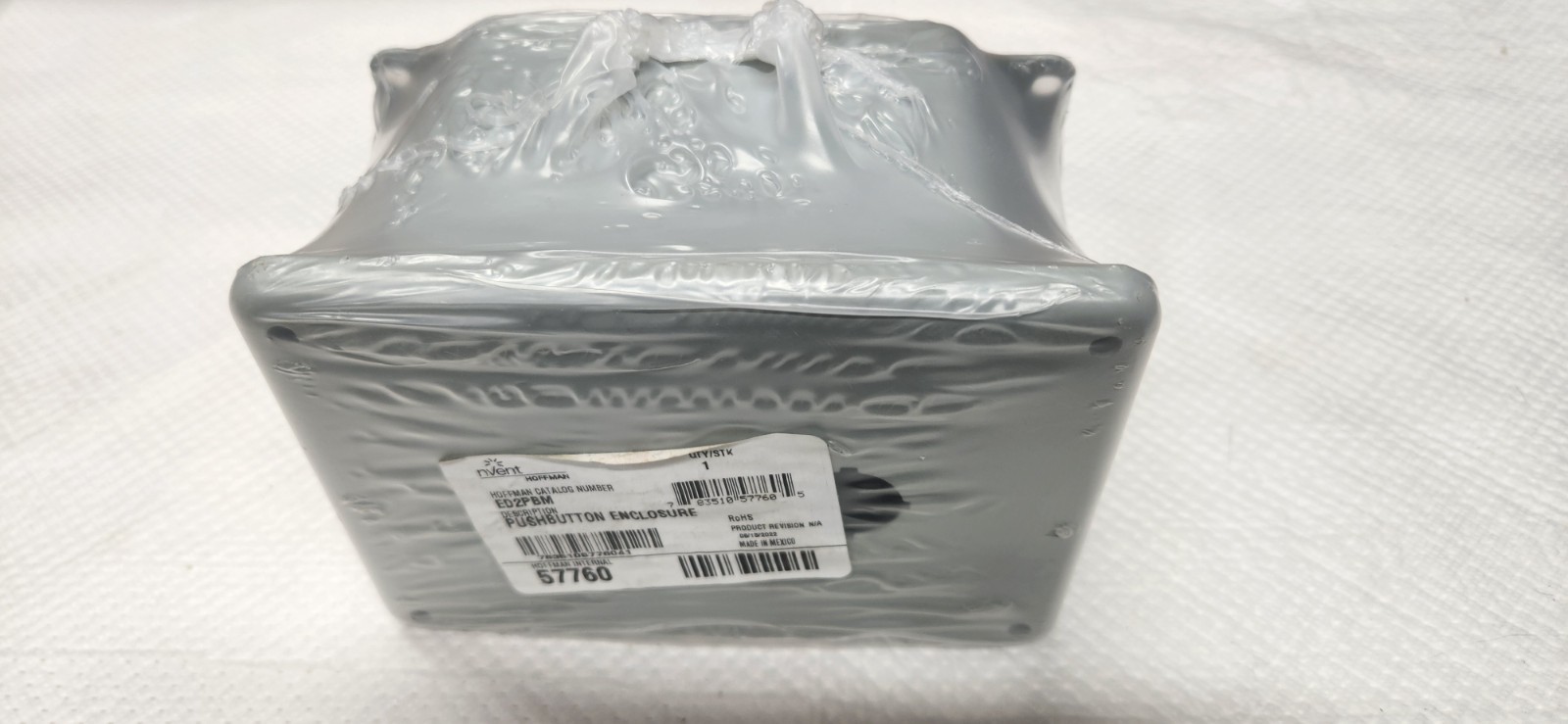 NVENT HOFFMAN ED2PBM, TWO 22.5MM HOLE ENCLOSURE, NEMA 12