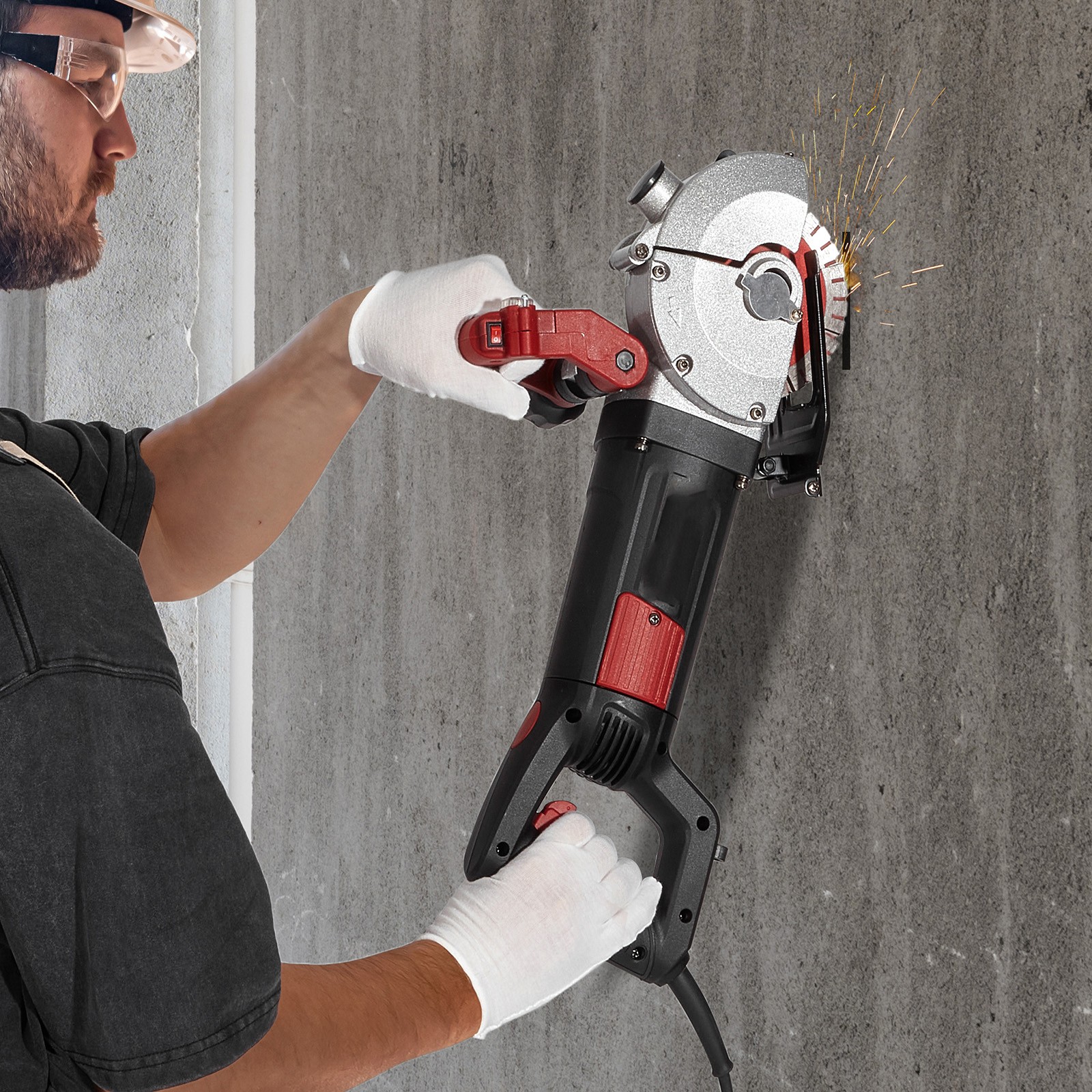 Uimoso 4.5″ Wall Chaser Machine 2500W Concrete Groove Cutting Tool