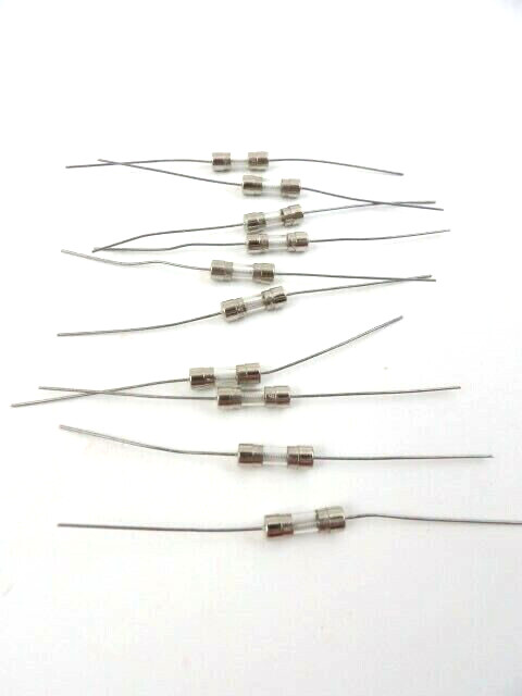 Lot of 60 Littelfuse 2AG 230004 125V 4 Amp Pigtail Glass Fuses 5×15 mm Slow Blow