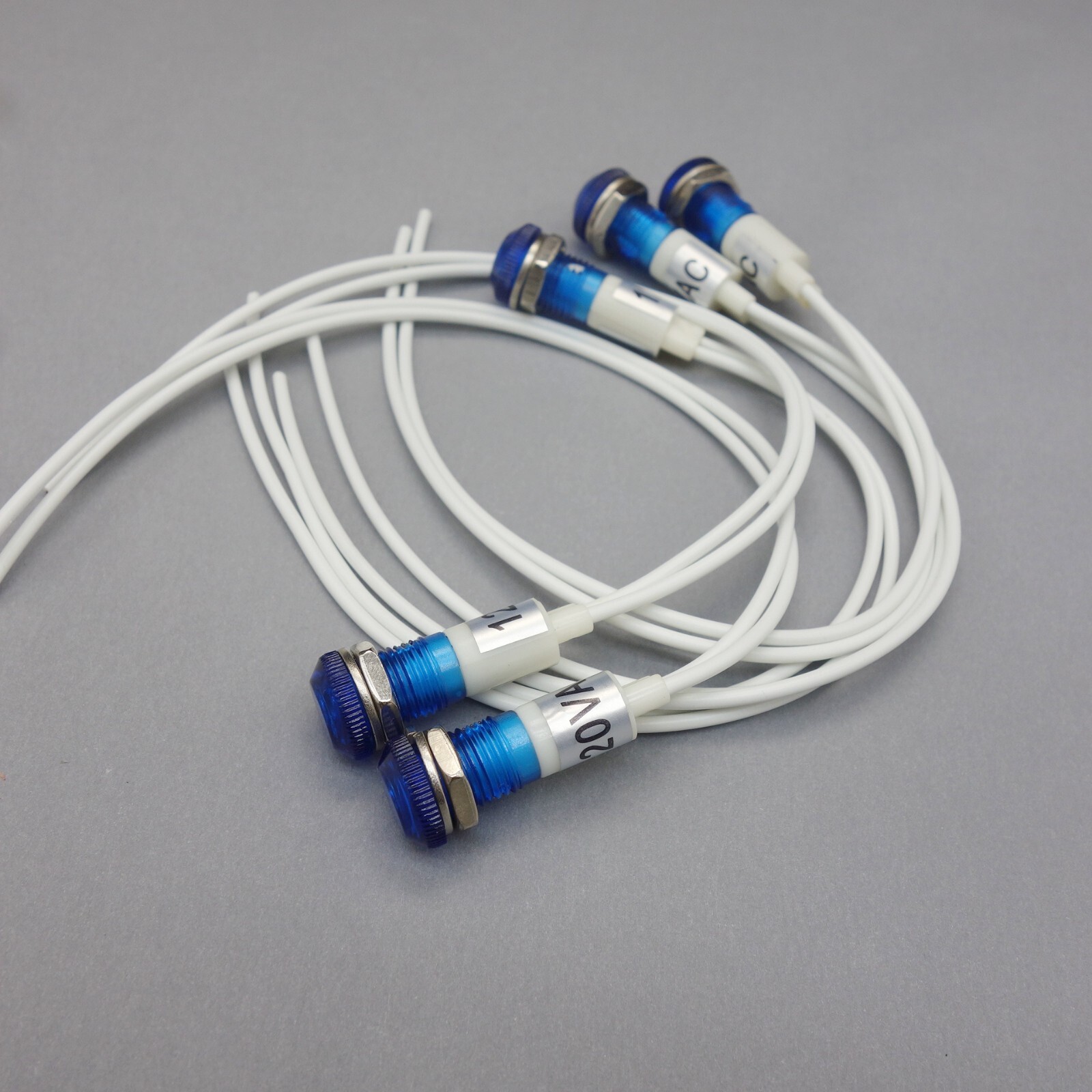 10Pcs 120V AC 10mm Blue Panel Mounting LED Indication Signal Pilot Lights USKY3
