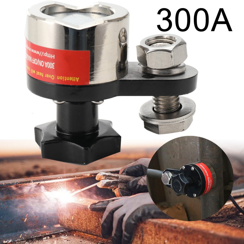 Magnetic Welding Ground Clamp 300A Grounding Magnet Connector Welding Machine