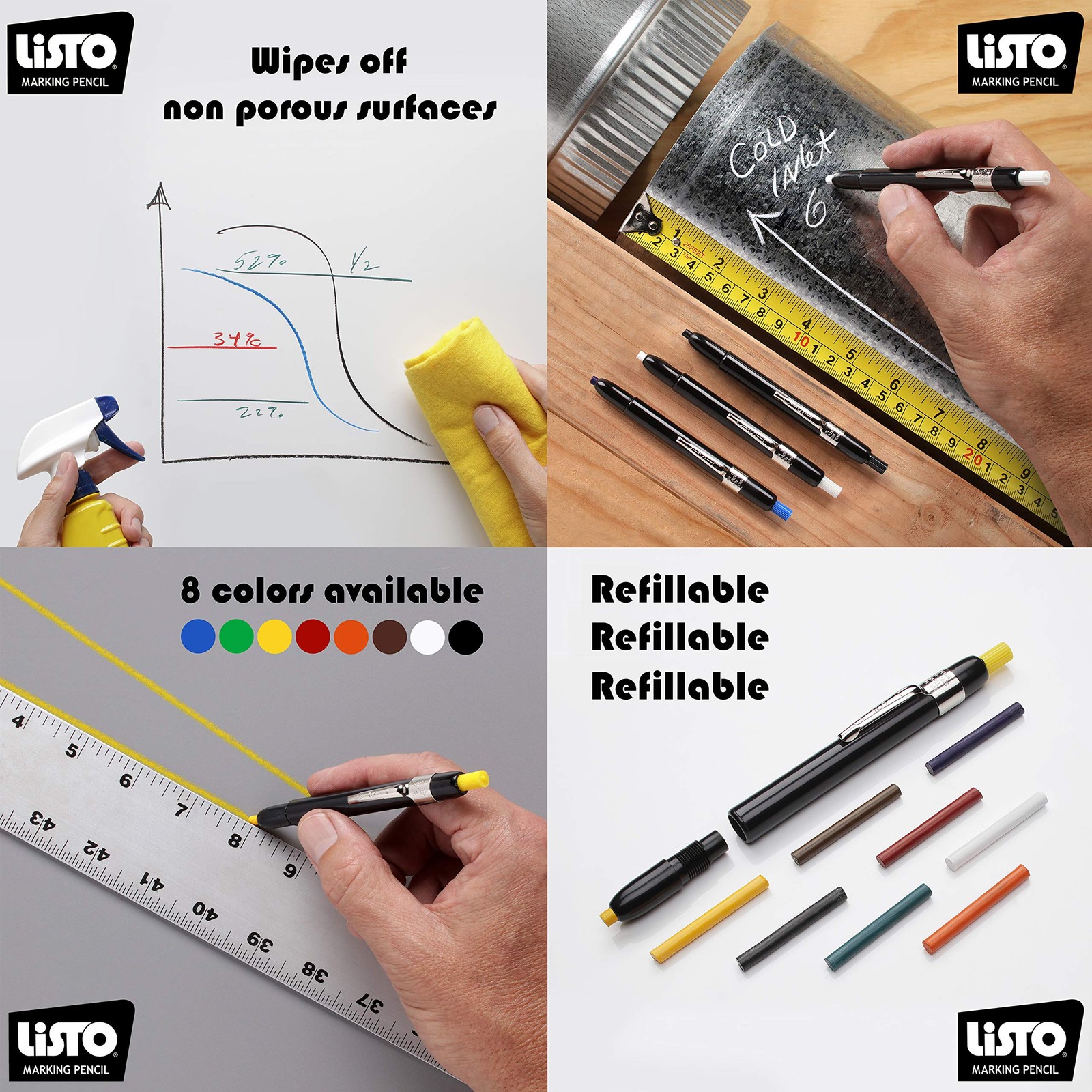 Listo 1620 – Box Of 12 – China Markers/grease Office Product