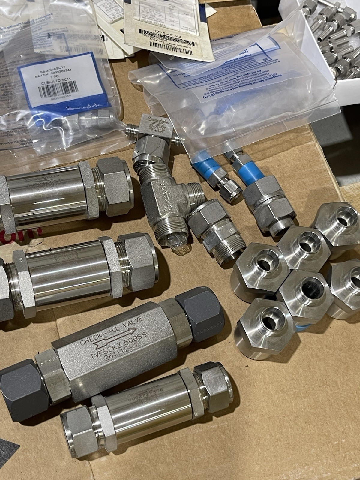 Lot Of Swagelok Fittings, Hoses, Valves, Filters, SS Stainless Steel, HC C-276