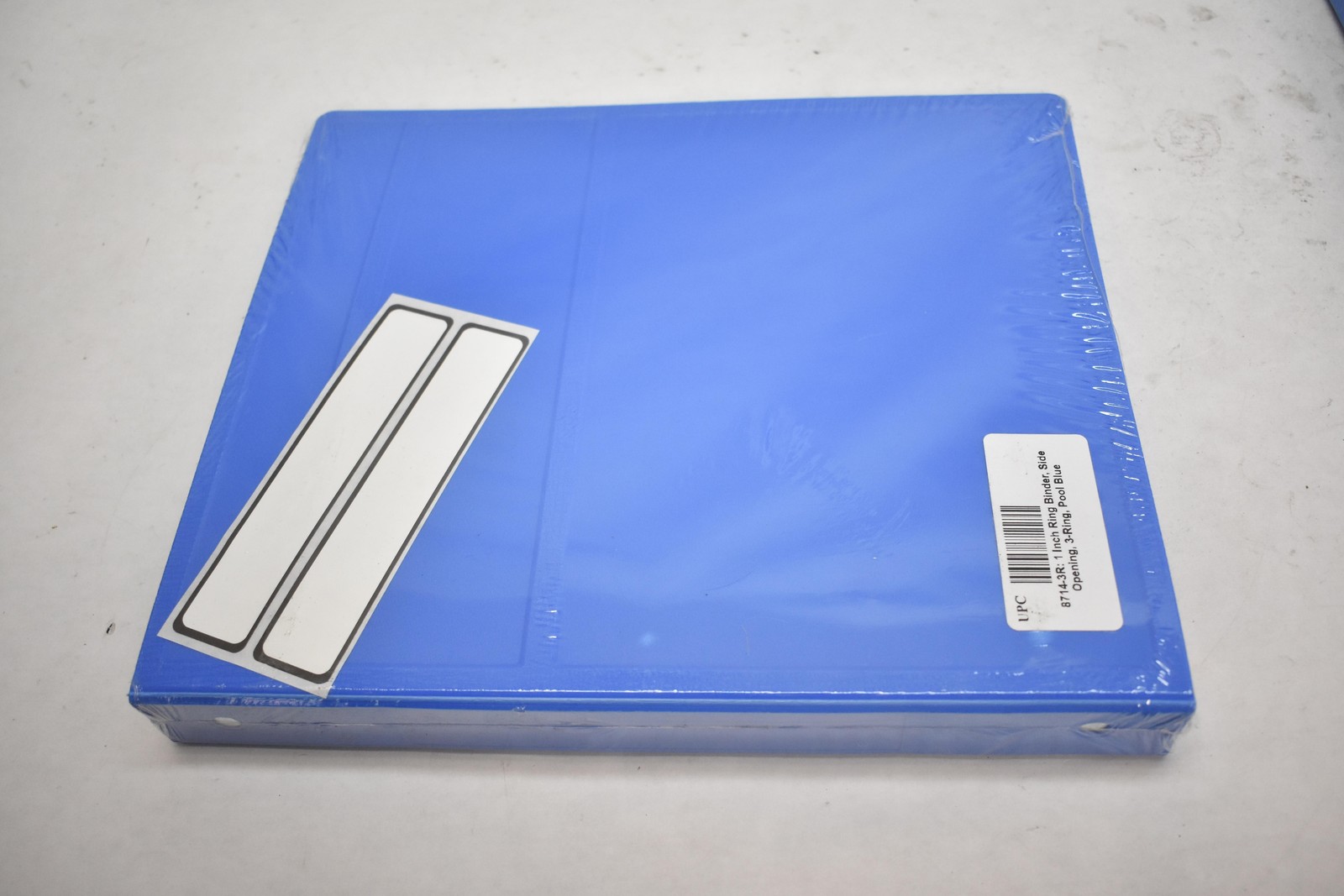 Lot Of 8 Blue 1″ 3 Ring Daily Use Binders Side Opening Office Supplies Bulk