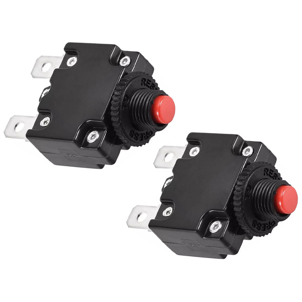 2x 3/9/15/16/30A Push Button Circuit Breaker Overload Protector Manual Reset USA