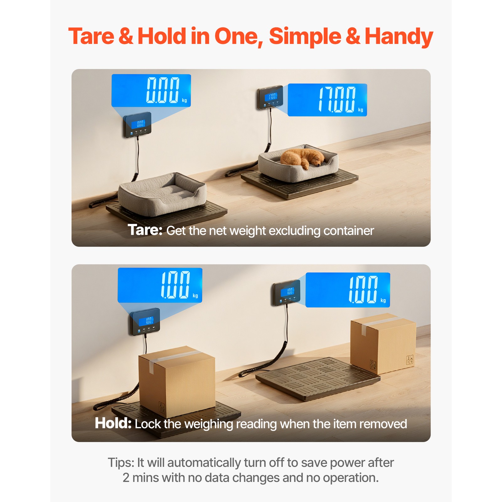 Uimoso 660 lbs Digital Shipping Scale with Dual Precision for Postal and Freight