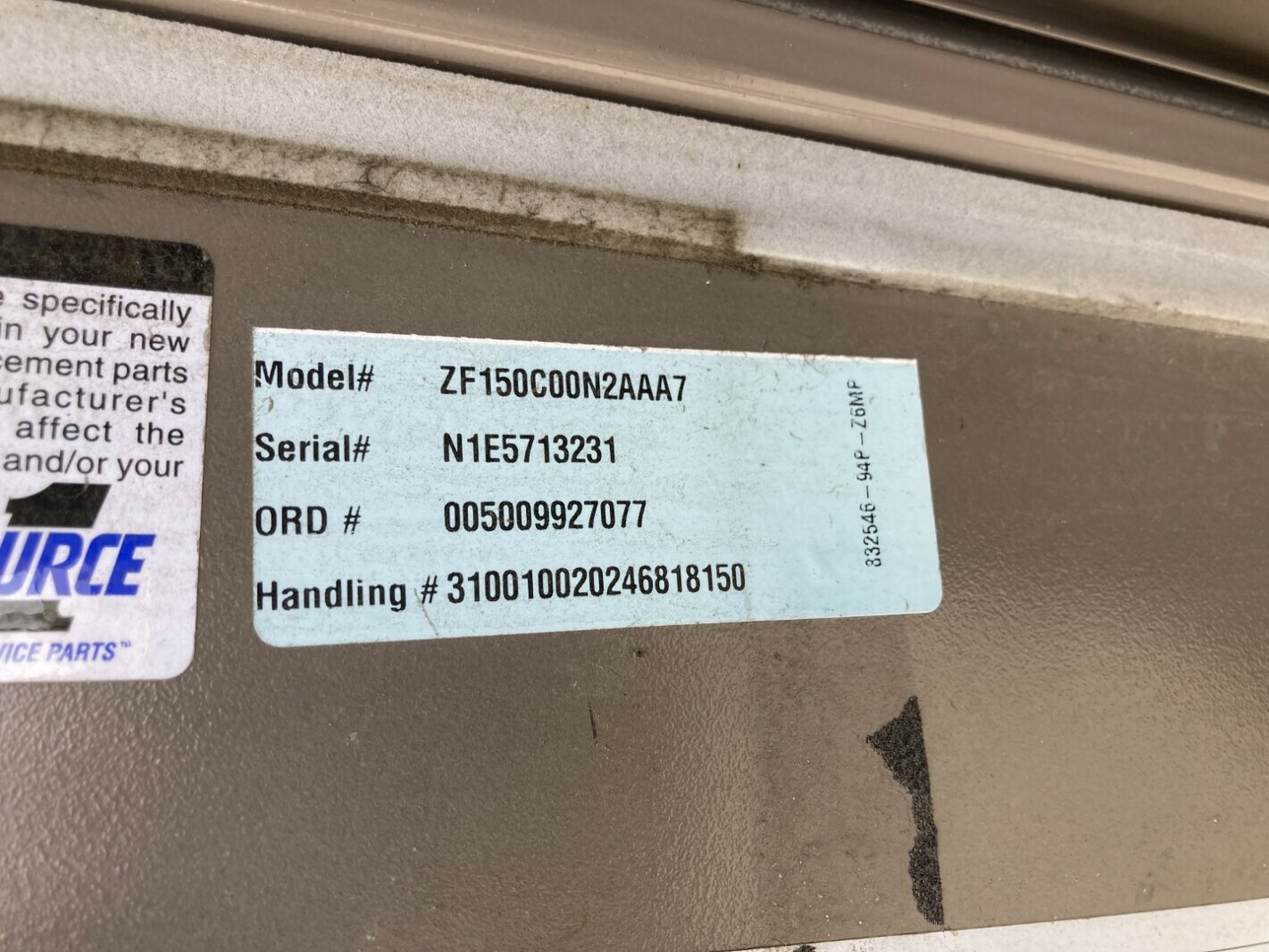 York 12.5 Ton Rooftop AC 208/230-3-60V R410A, ZF150C00N2AAA7A
