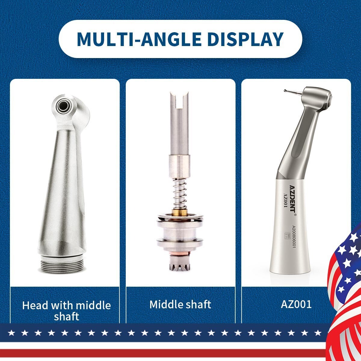 Dental Low Speed Contra Angle 1:1 Handpiece +9Pc Composite Polishing kit RA 0309