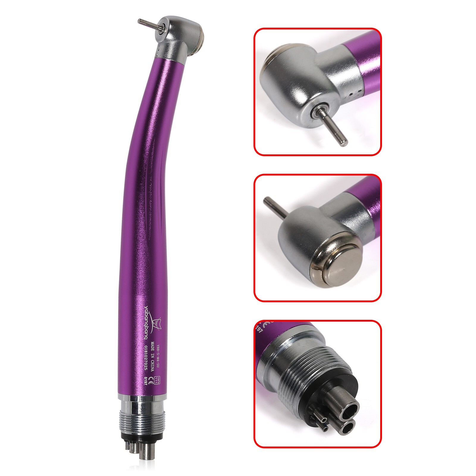 NSK Style Dental High Speed Handpiece Push Button Turbine 2/4 Holes 7 Colors
