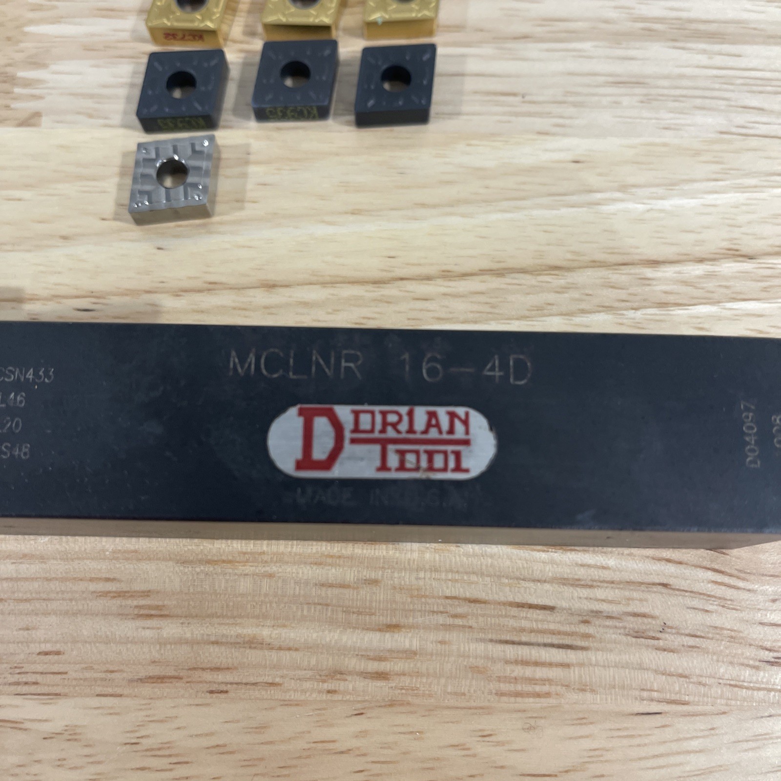 Dorian Tool McLNR 16-4D Turning Facing Tool Holder 1 with 15 New Inserts