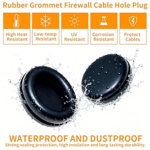 Rubber Grommet Kit 70 Pack 7 Sizes Firewall Rubber Hole Plugs Rubber Grommet…