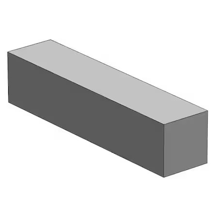 Alloy Steel Square Bar, 12 In L, 1 In W, 40S1-12