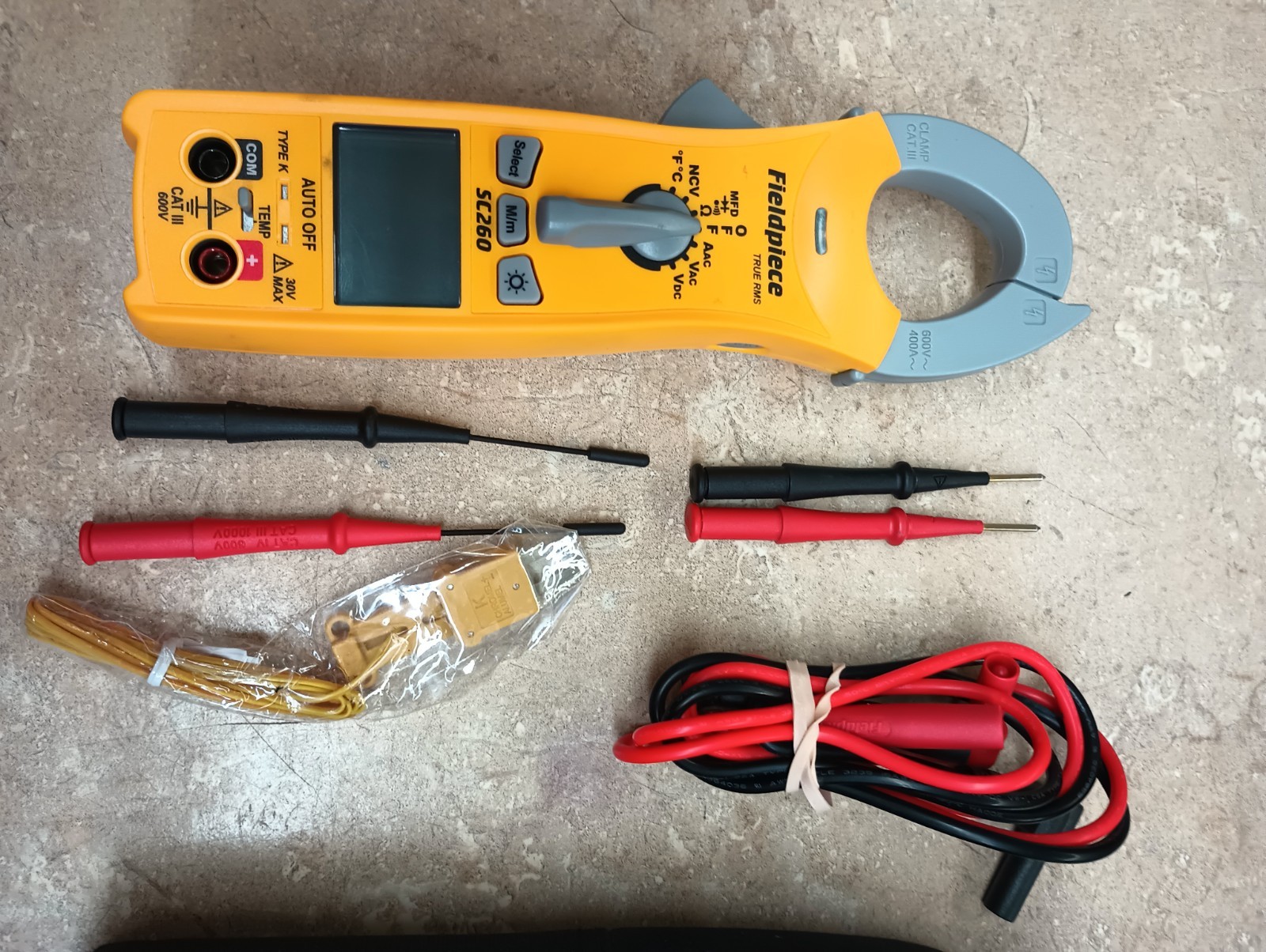 Fieldpiece SC260 Compact Clamp Meter W/ Leads & Probes