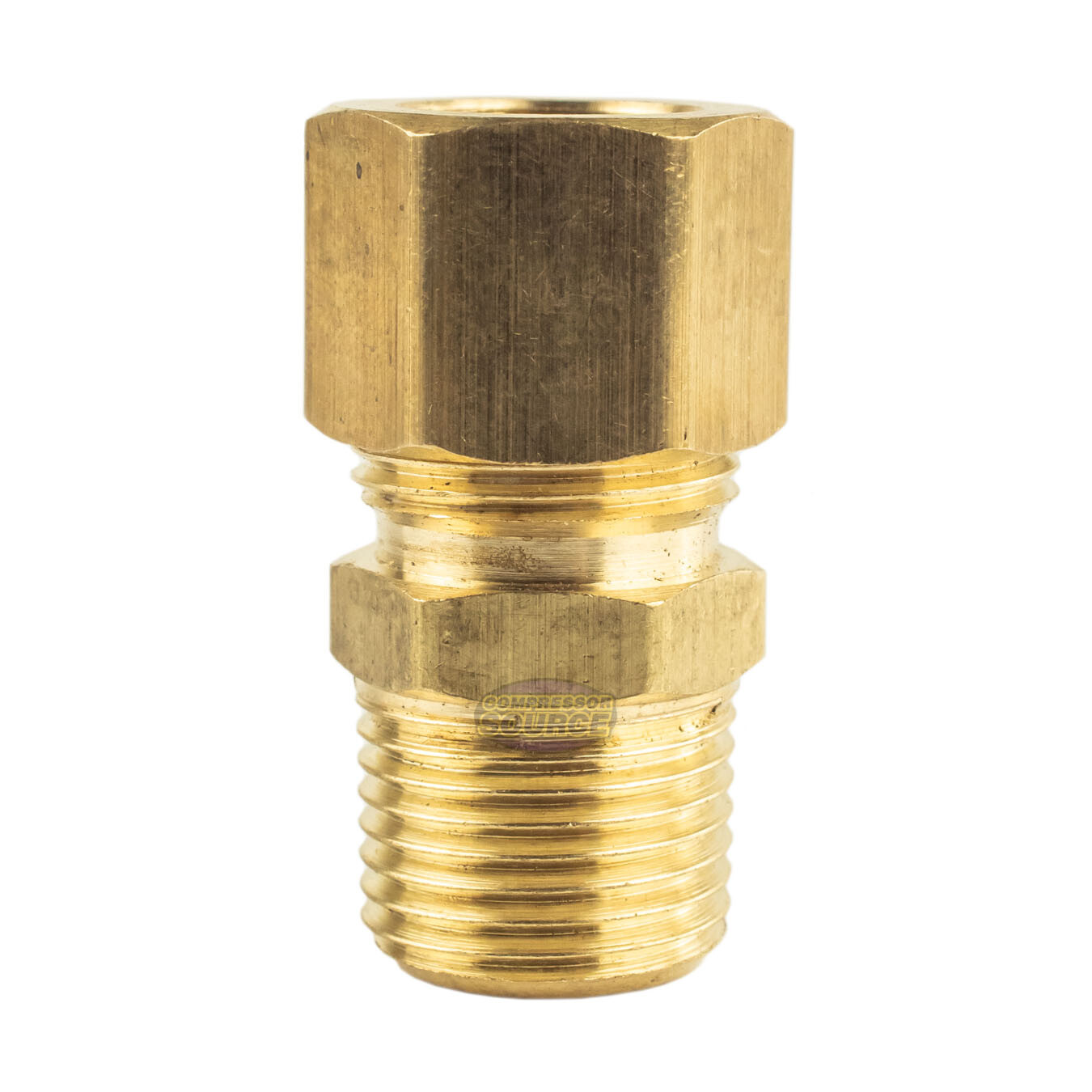 3/8″ OD x 3/8″ Male NPT Connector Brass Compression Fitting for 3/8″ OD Tube