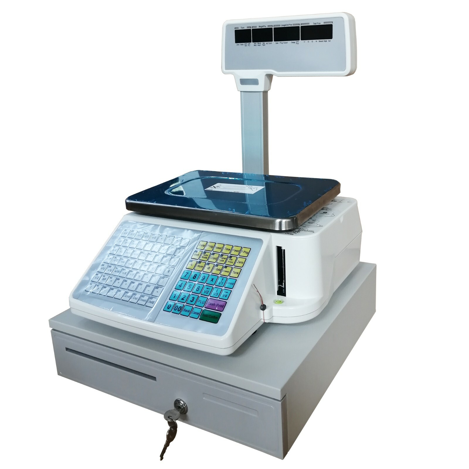 110V Supermarket Electronic Scale with Cash Box 30KG/66 lbs