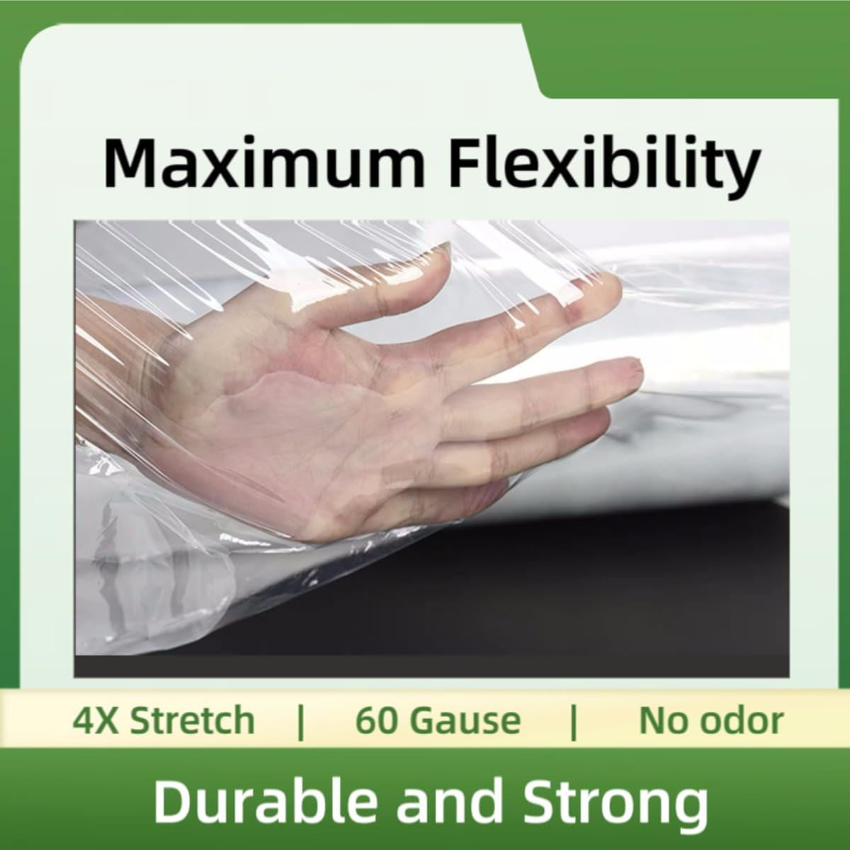 Stretch Wrap Roll Heavy Duty Plastic Moving Wrap 11.8″ X 500FT